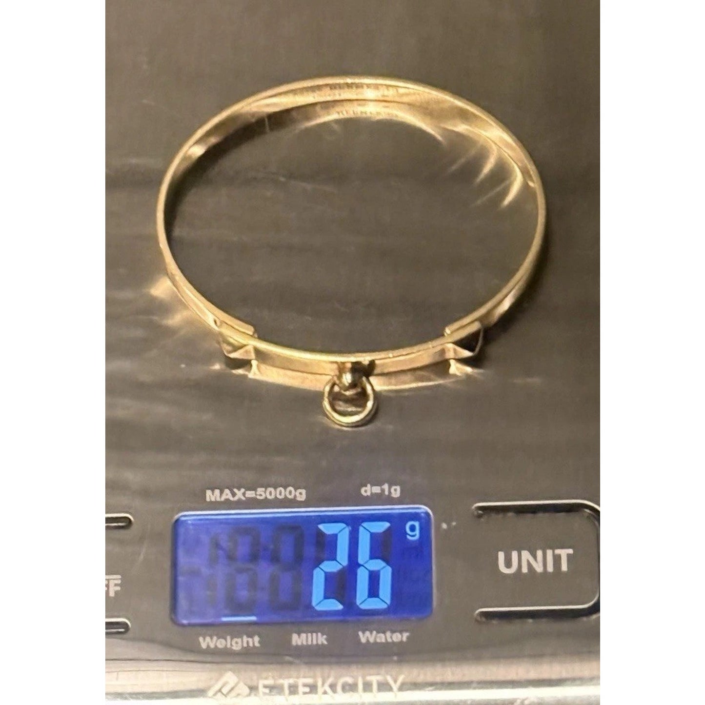 Hermes Collier de Chien CDC Bangle Bracelet 18k Yellow Gold Large Size LG