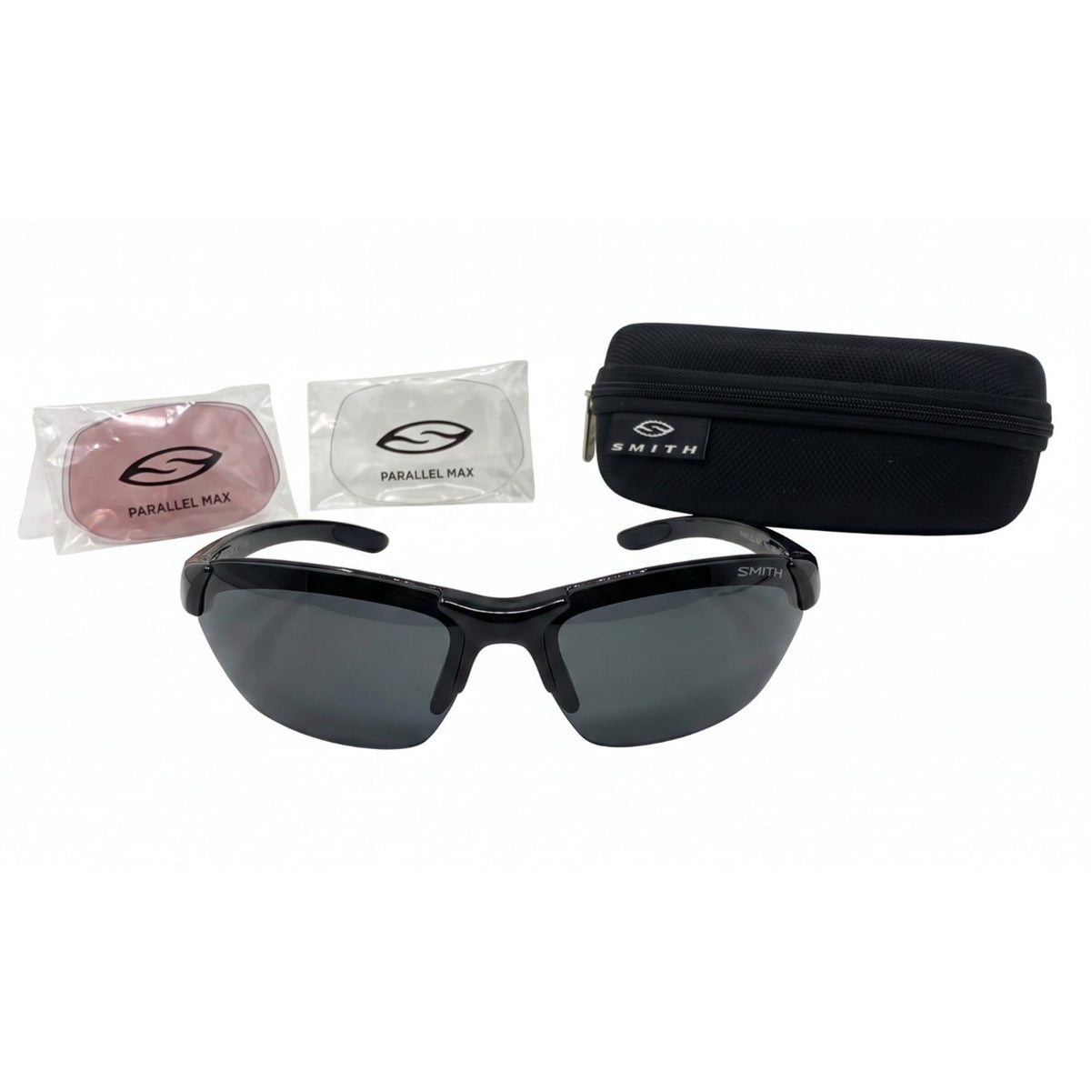 Smith Optics Parallel Max Polarized Sunglasses Interchangeable Lenses Case Blk