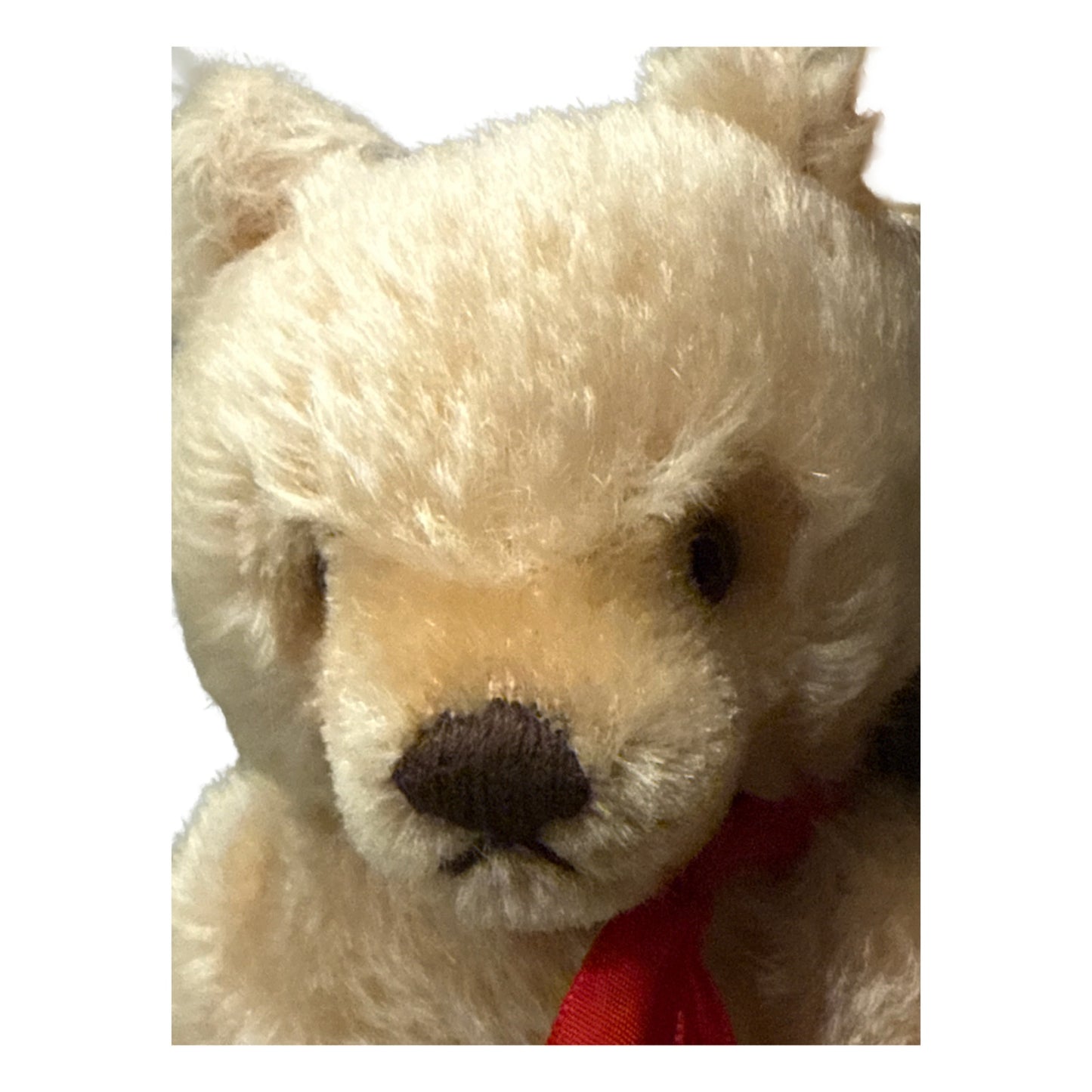 Vintage Steiff Mohair Masked Teddy Bear 001208 Jointed Toy Knopf Im Ohr Germany