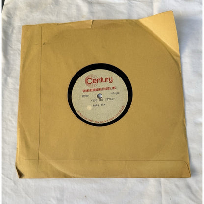 Andy Kim You Girl 1969 Acetate Test Pressing 45 RPM Sound Studios Jeff Barry