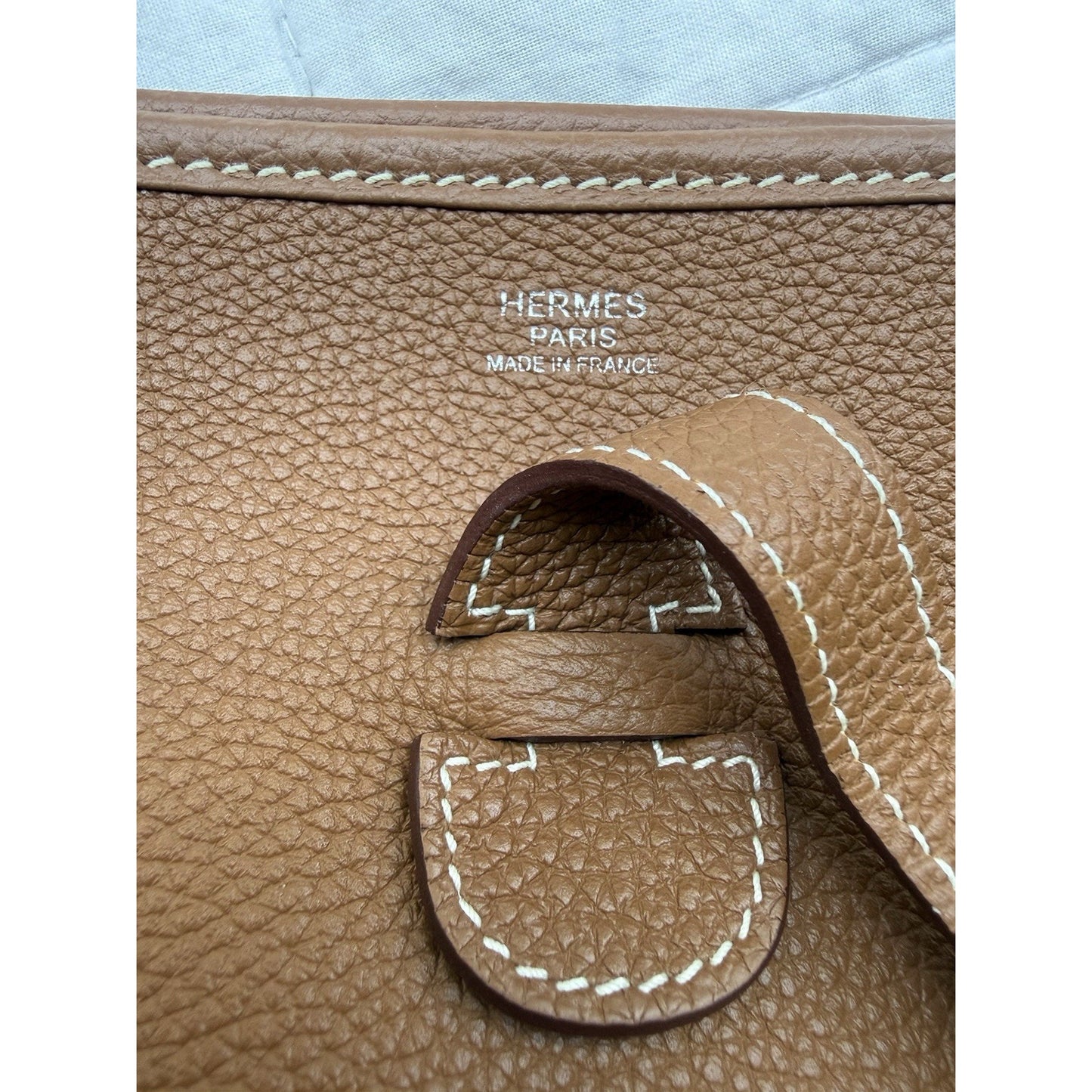 Hermes Evelyne III 29 PM Gold Clemence Leather Bag Palladium PHW 2022 Receipt