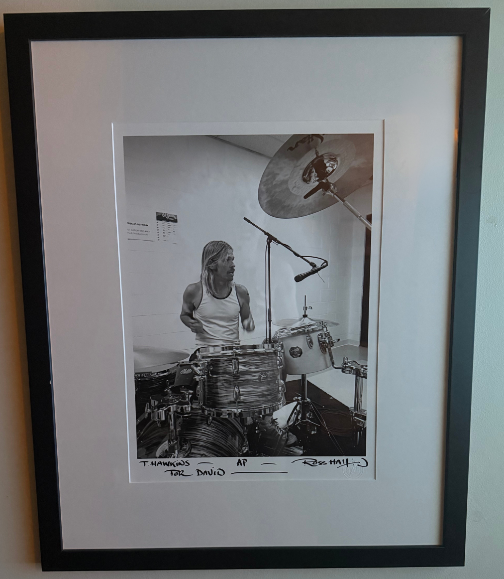 RARE Taylor Hawkins FOO FIGHTERS AP Photo Print by Ross Halfin  Framed 29"x23.5"