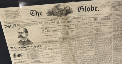 RARE Original 1888 Newspaper JACK THE RIPPER “WHITEChAPEL FIEND" FRAMED 25"x31"
