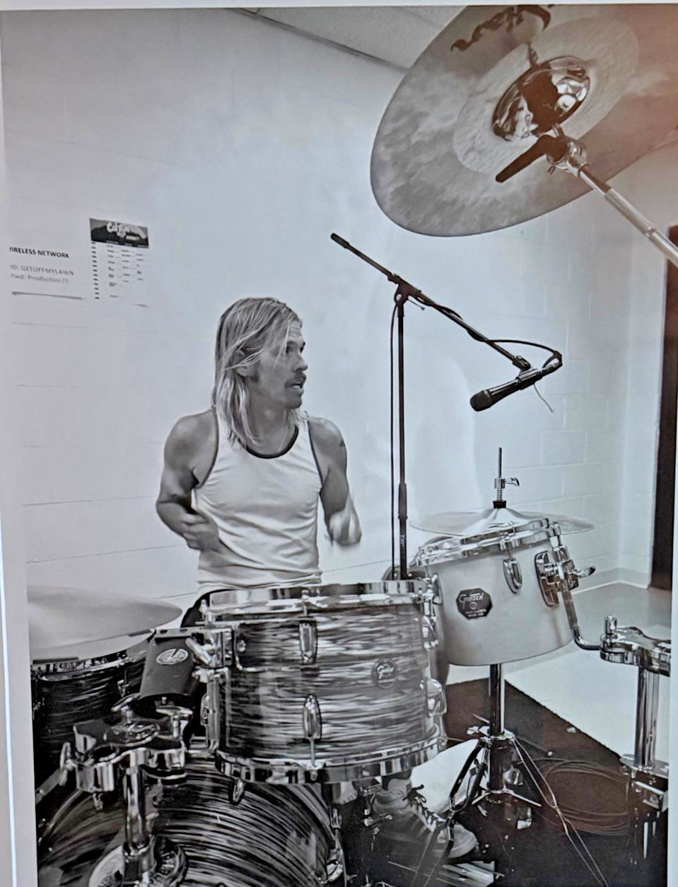 RARE Taylor Hawkins FOO FIGHTERS AP Photo Print by Ross Halfin  Framed 29"x23.5"