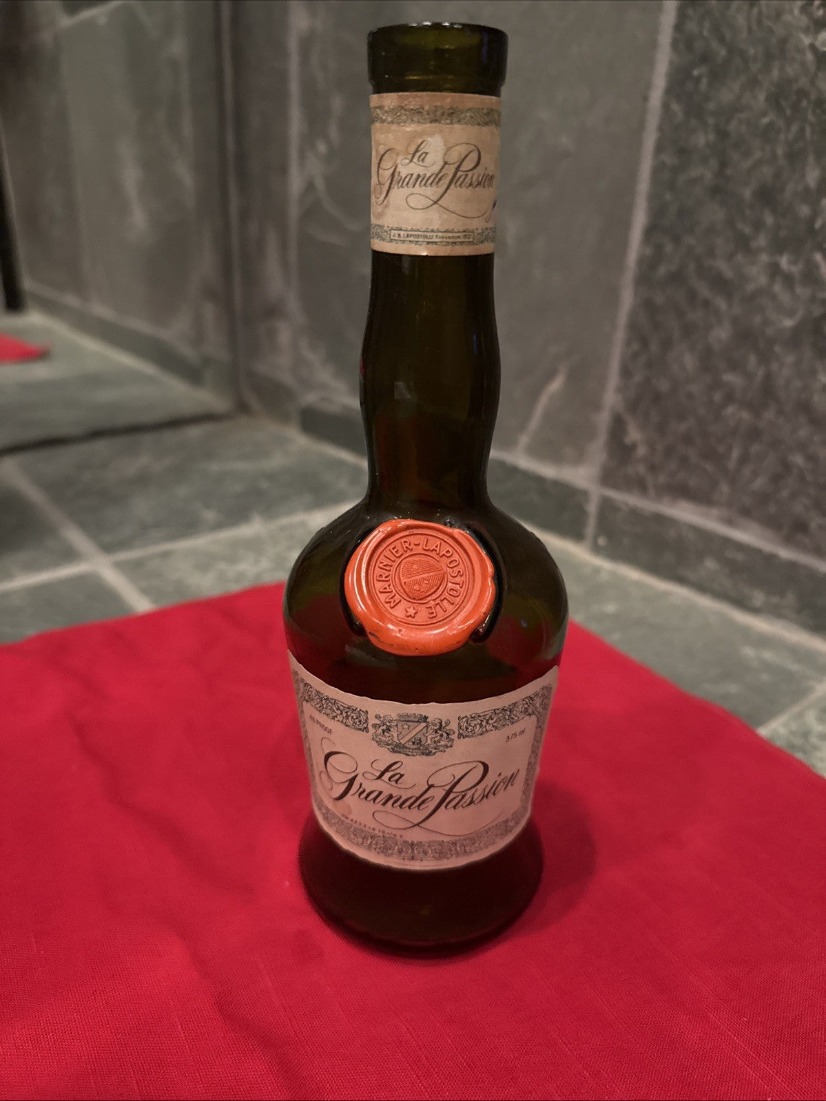 RARE Vintage EMPTY La Grande Passion Liqueur Bottle W/Box