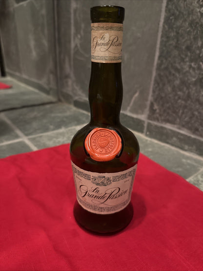 RARE Vintage EMPTY La Grande Passion Liqueur Bottle W/Box