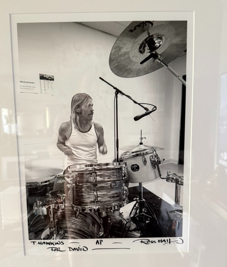 RARE Taylor Hawkins FOO FIGHTERS AP Photo Print by Ross Halfin  Framed 29"x23.5"