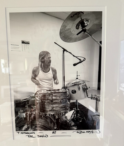 RARE Taylor Hawkins FOO FIGHTERS AP Photo Print by Ross Halfin  Framed 29"x23.5"