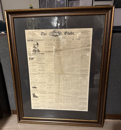 RARE Original 1888 Newspaper JACK THE RIPPER “WHITEChAPEL FIEND" FRAMED 25"x31"