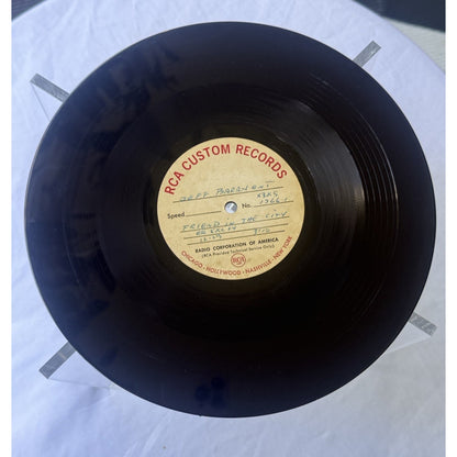 Jeff Barry Ent Friend in the City 1969 Acetate Test Pressing 45 RPM RCA Custom