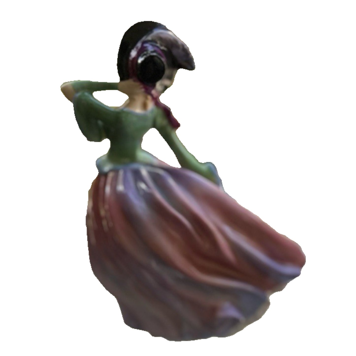 Vintage Royal Doulton Autumn Breezes HN 1911 Figurine c. 1939-1955 Pink Dress