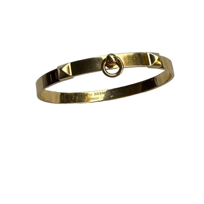 Hermes Collier de Chien CDC Bangle Bracelet 18k Yellow Gold Large Size LG