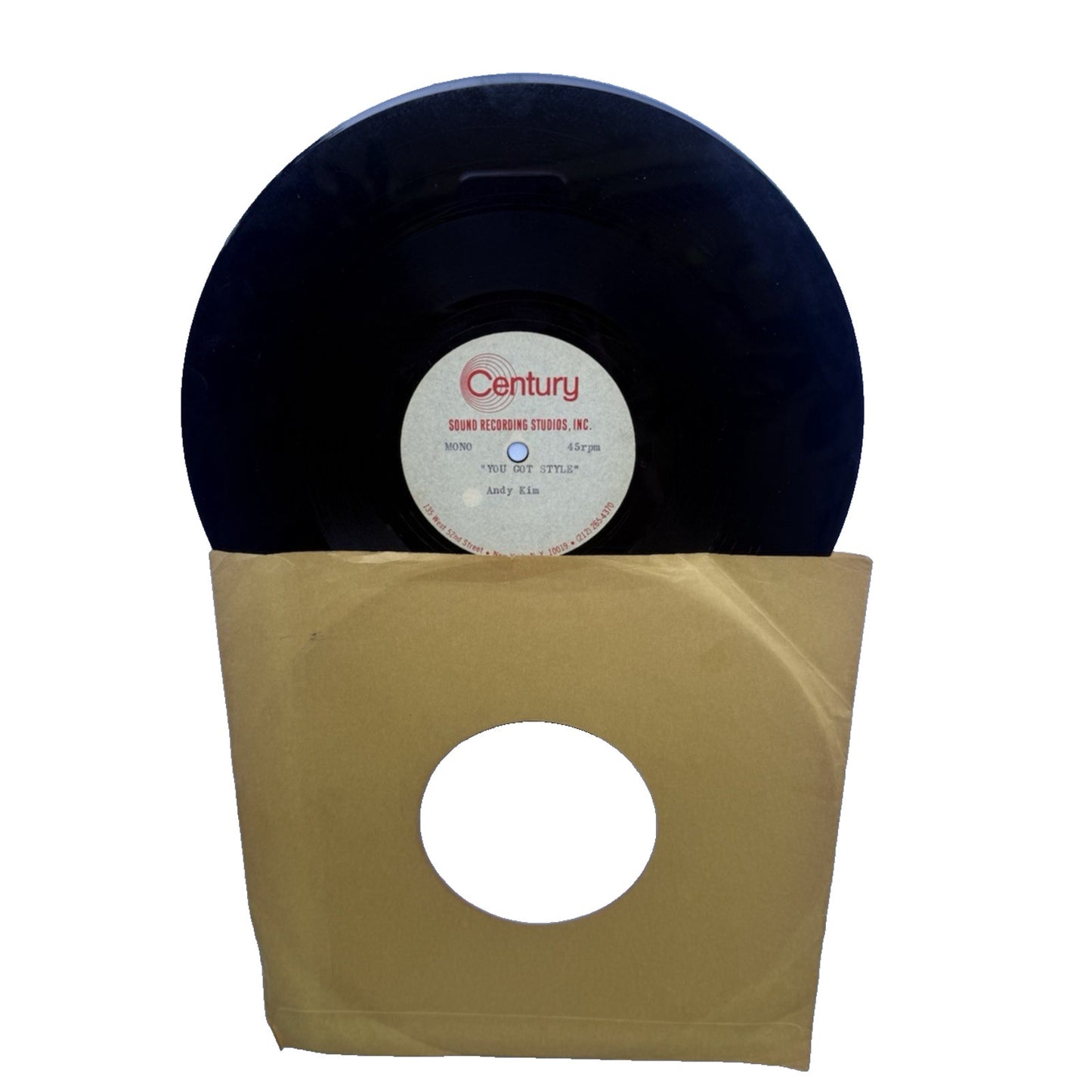 Andy Kim You Girl 1969 Acetate Test Pressing 45 RPM Sound Studios Jeff Barry