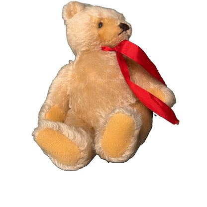 Vintage Steiff Mohair Masked Teddy Bear 001208 Jointed Toy Knopf Im Ohr Germany