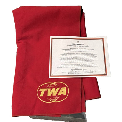 Mad Men Don Draper Red TWA Blanket Original Season 7 Prop Master Owned COA