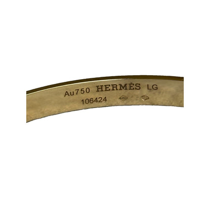 Hermes Collier de Chien CDC Bangle Bracelet 18k Yellow Gold Large Size LG