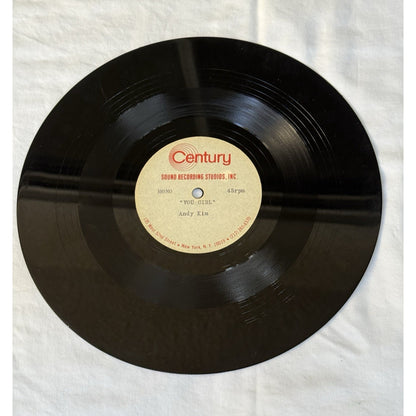 Andy Kim You Girl 1969 Acetate Test Pressing 45 RPM Sound Studios Jeff Barry