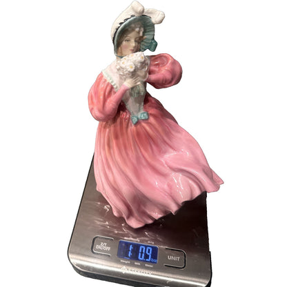 Vintage Royal Doulton Marguerite HN 1928 Figurine 1940s Retired Pink Dress