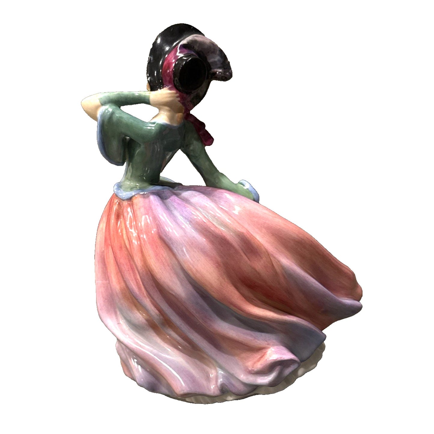 Vintage Royal Doulton Autumn Breezes HN 1911 Figurine c. 1939-1955 Pink Dress
