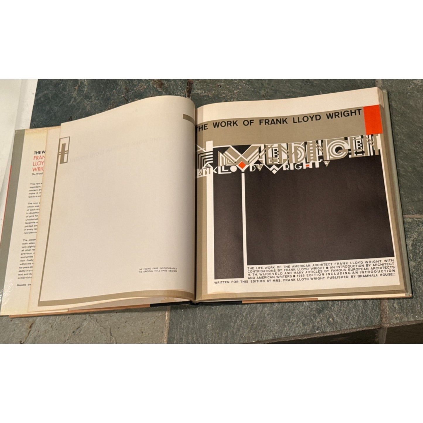The Work of Frank Lloyd Wright Wendingen Edition 1965 Horizon Press Hardcover