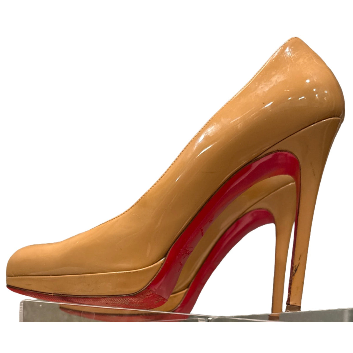 Christian Louboutin New Simple Pump 120 Nude Patent Leather Shoes Size EU 41