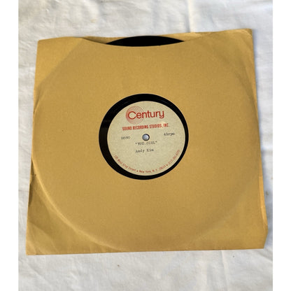 Andy Kim You Girl 1969 Acetate Test Pressing 45 RPM Sound Studios Jeff Barry
