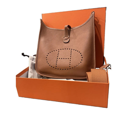Hermes Evelyne III 29 PM Gold Clemence Leather Bag Palladium PHW 2022 Receipt