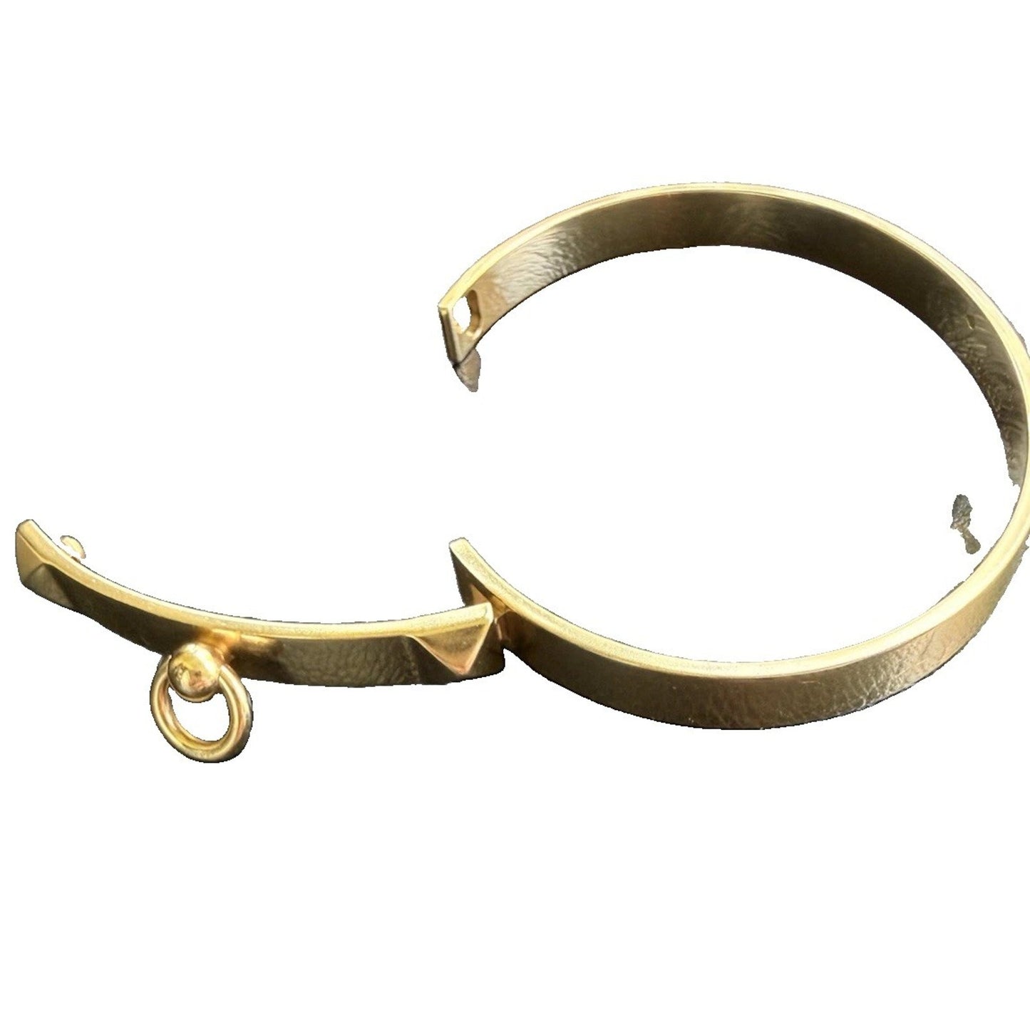Hermes Collier de Chien CDC Bangle Bracelet 18k Yellow Gold Large Size LG