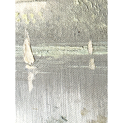 Vintage DuBois Oil Painting Lady by Lake Sailboats French Provincial Frame 22x26