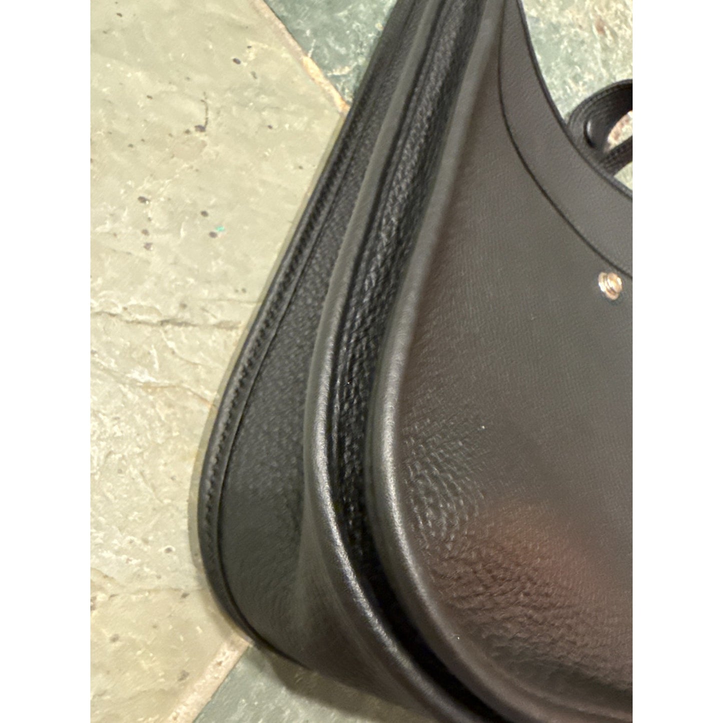 Hermes Evelyne III 29 PM Noir Black Clemence Leather Bag Palladium PHW COA