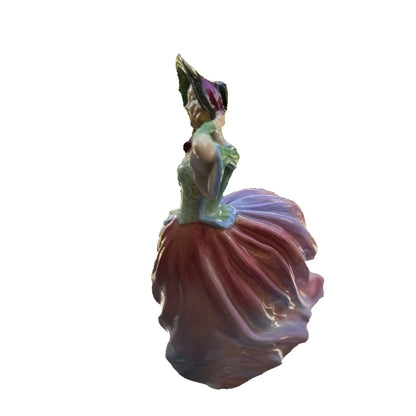 Vintage Royal Doulton Autumn Breezes HN 1911 Figurine c. 1939-1955 Pink Dress